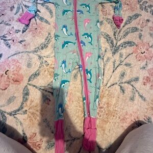 Little Sleepies Blue and Pink Footies One Piece